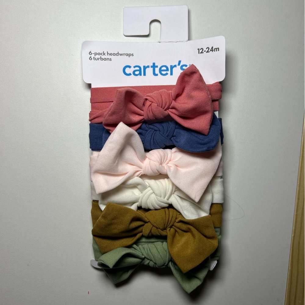 Carter's Multicolor Baby Headwraps Set